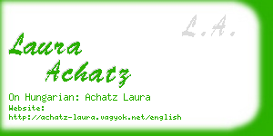 laura achatz business card